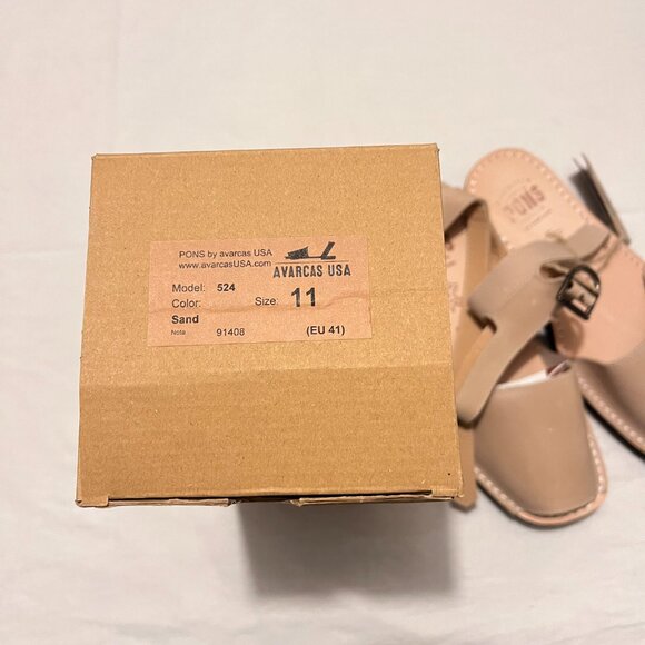 Avarcas USA Pons Sandals - Sand, Size 11 - Picture 2 of 2